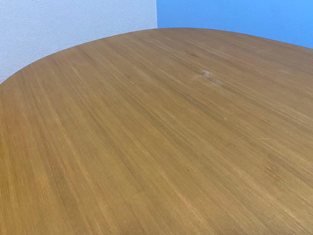 【値下げ】無印良品　タモ材　楕円形ローテーブル