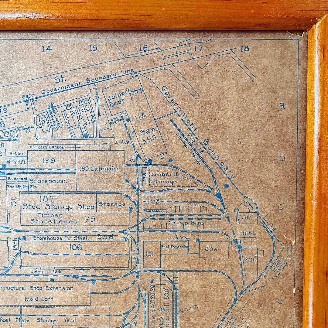 アメリカンビンテージ雑貨　古地図　USNAVY ブロカント　古道具　アンティーク