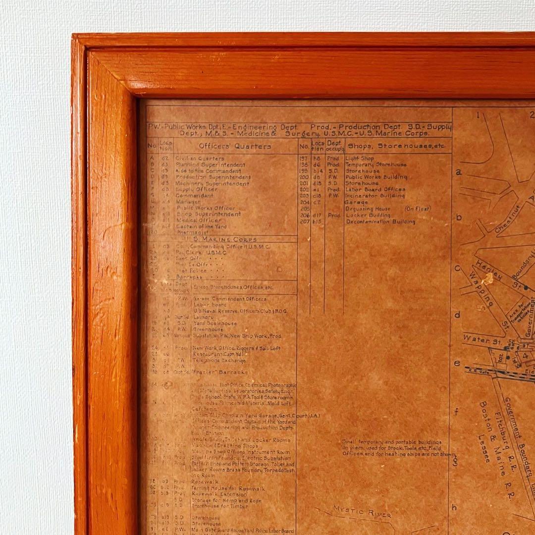 アメリカンビンテージ雑貨　古地図　USNAVY ブロカント　古道具　アンティーク