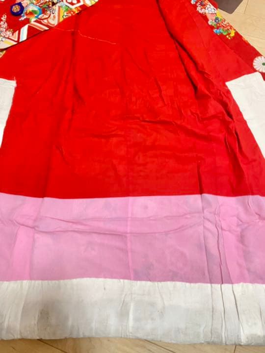 七五三 舞妓さん風　アンティーク 引き振袖着物セット