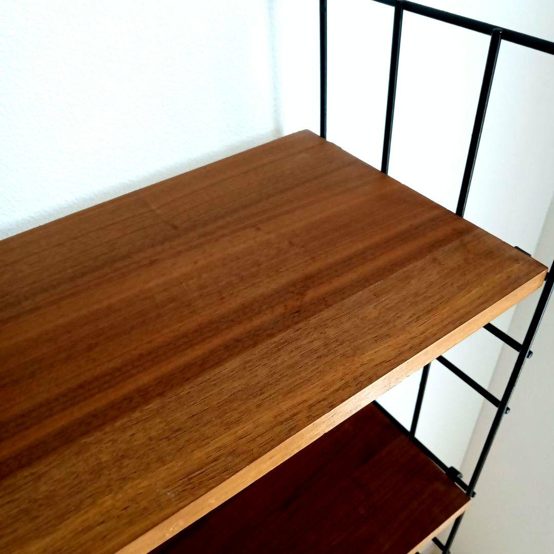 チーク材の3段シェルフ スウェーデン 北欧ヴィンテージ