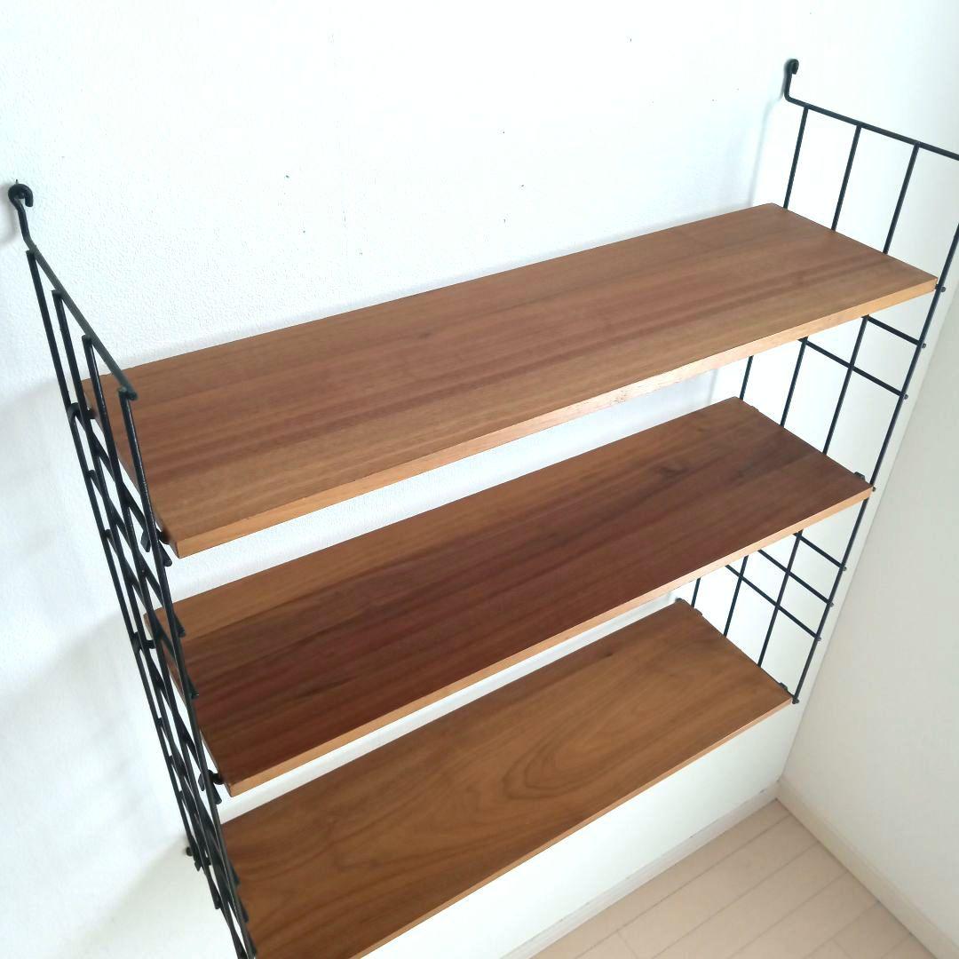 チーク材の3段シェルフ スウェーデン 北欧ヴィンテージ