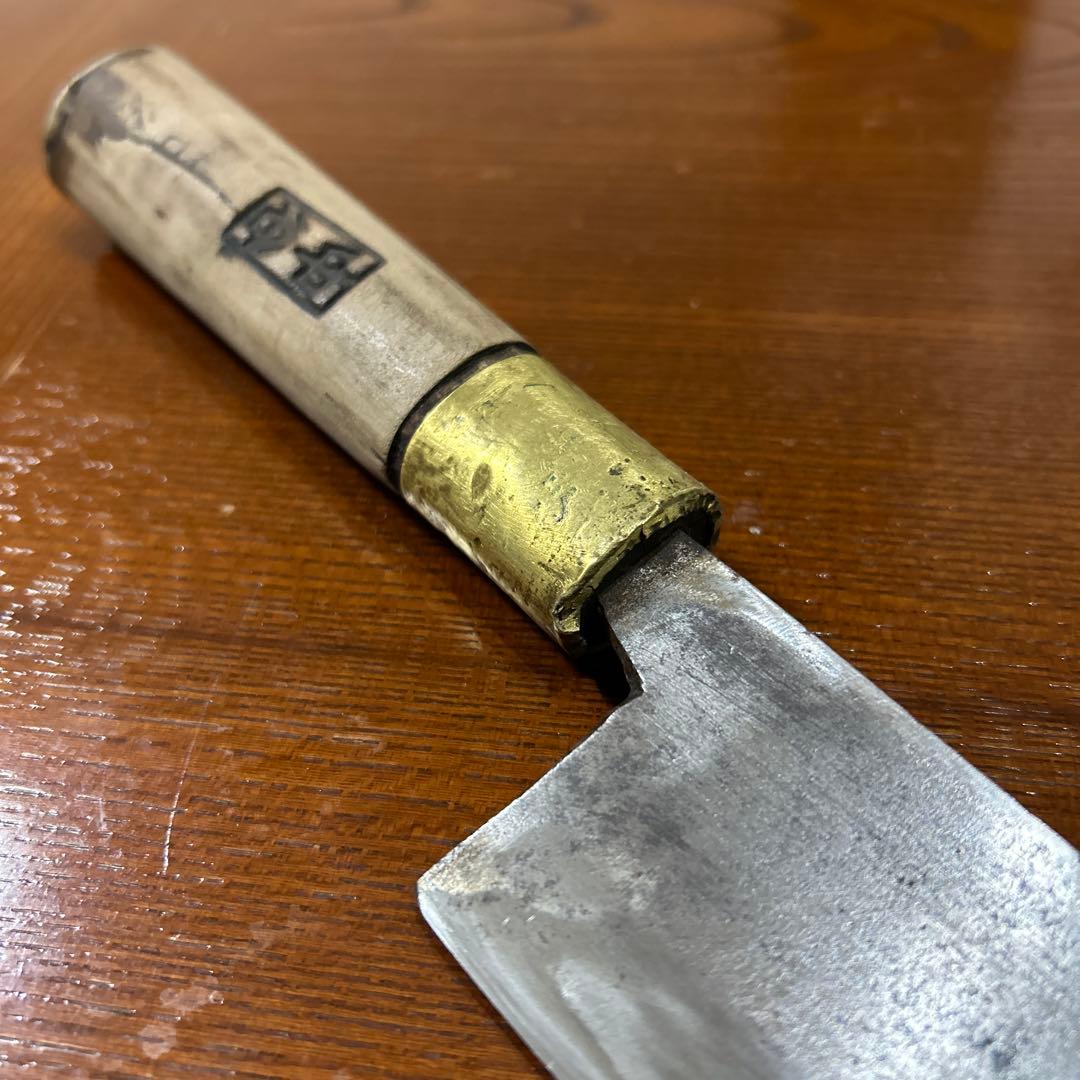 出刃包丁 堺正元作 全長34cm刃20cm重約287g厚約8mm ★送料無料