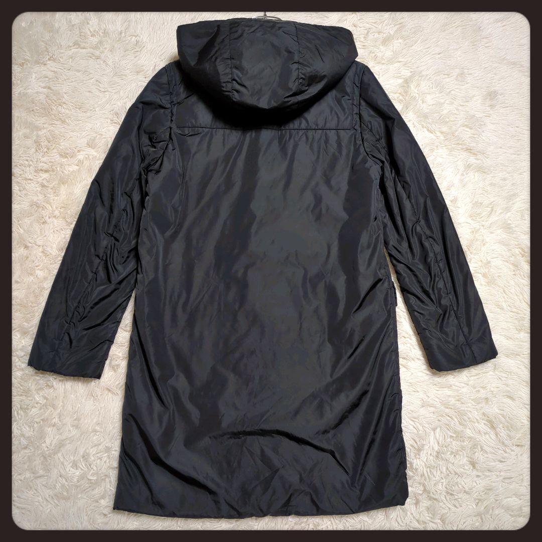 【美品・人気モデル】プラダ☆ダッフルコート フーデッド ナイロン Lサイズ