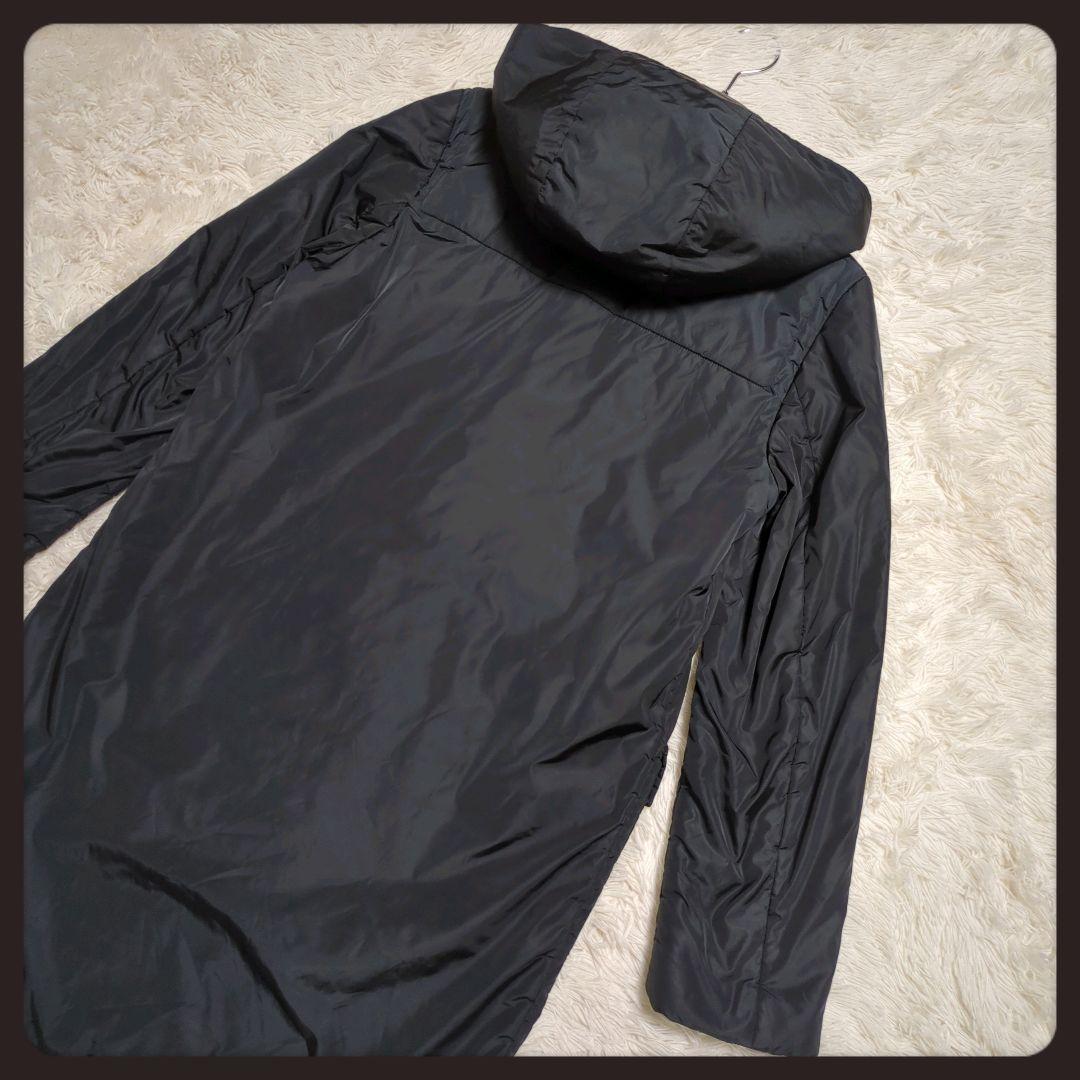 【美品・人気モデル】プラダ☆ダッフルコート フーデッド ナイロン Lサイズ