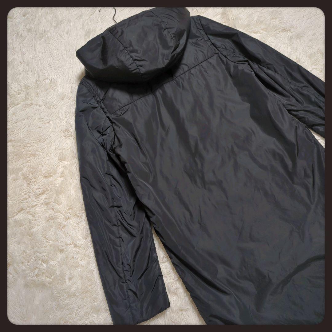 【美品・人気モデル】プラダ☆ダッフルコート フーデッド ナイロン Lサイズ