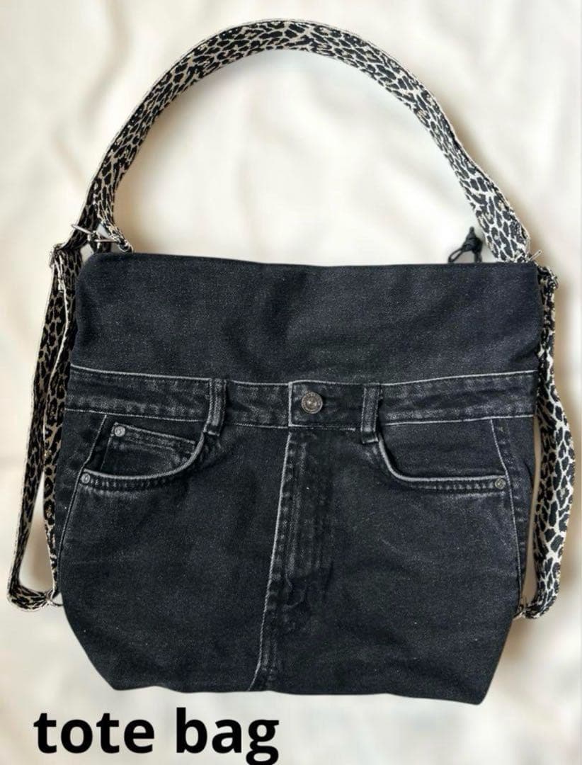 あ*ゆ様 デニムリメイク　3waybag リュック　トート　ショルダー　ブラック