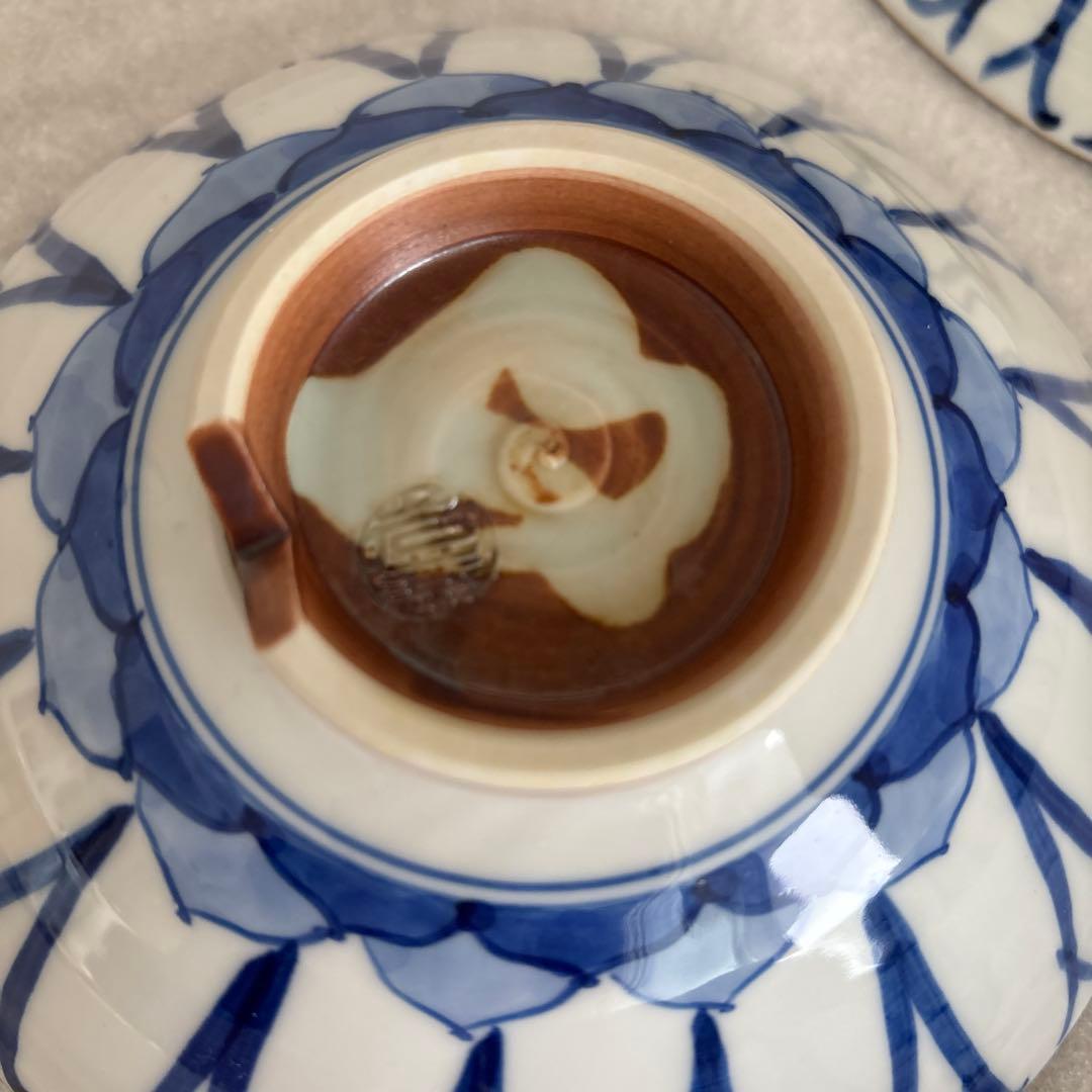 京焼　清水焼　平安岩華　岩華窯　皿　平鉢　五寸平鉢　菊割　5枚セット