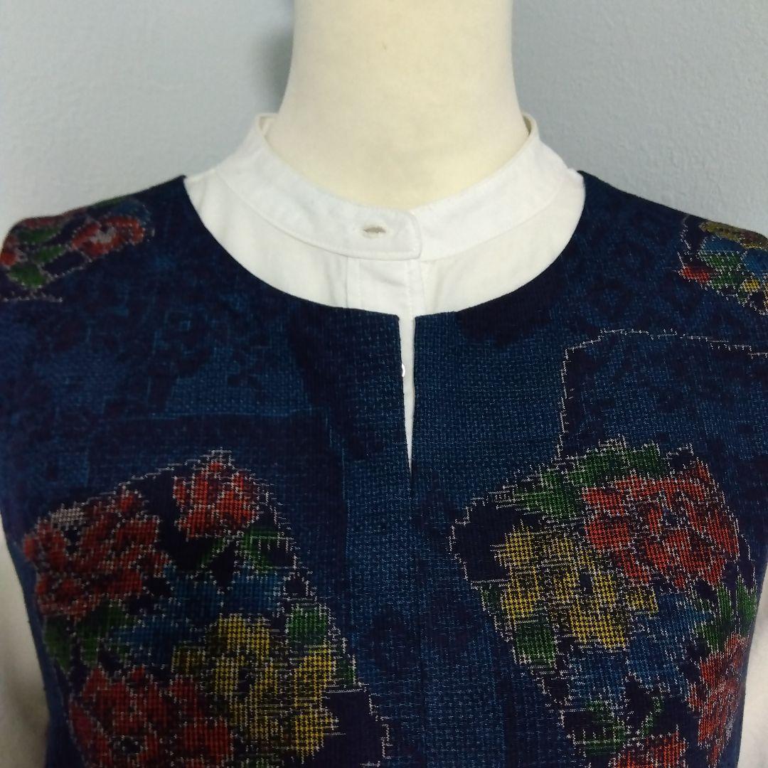 楊貴妃　2026J009 　着物リメイク　十日町紬　ジャンパースカート