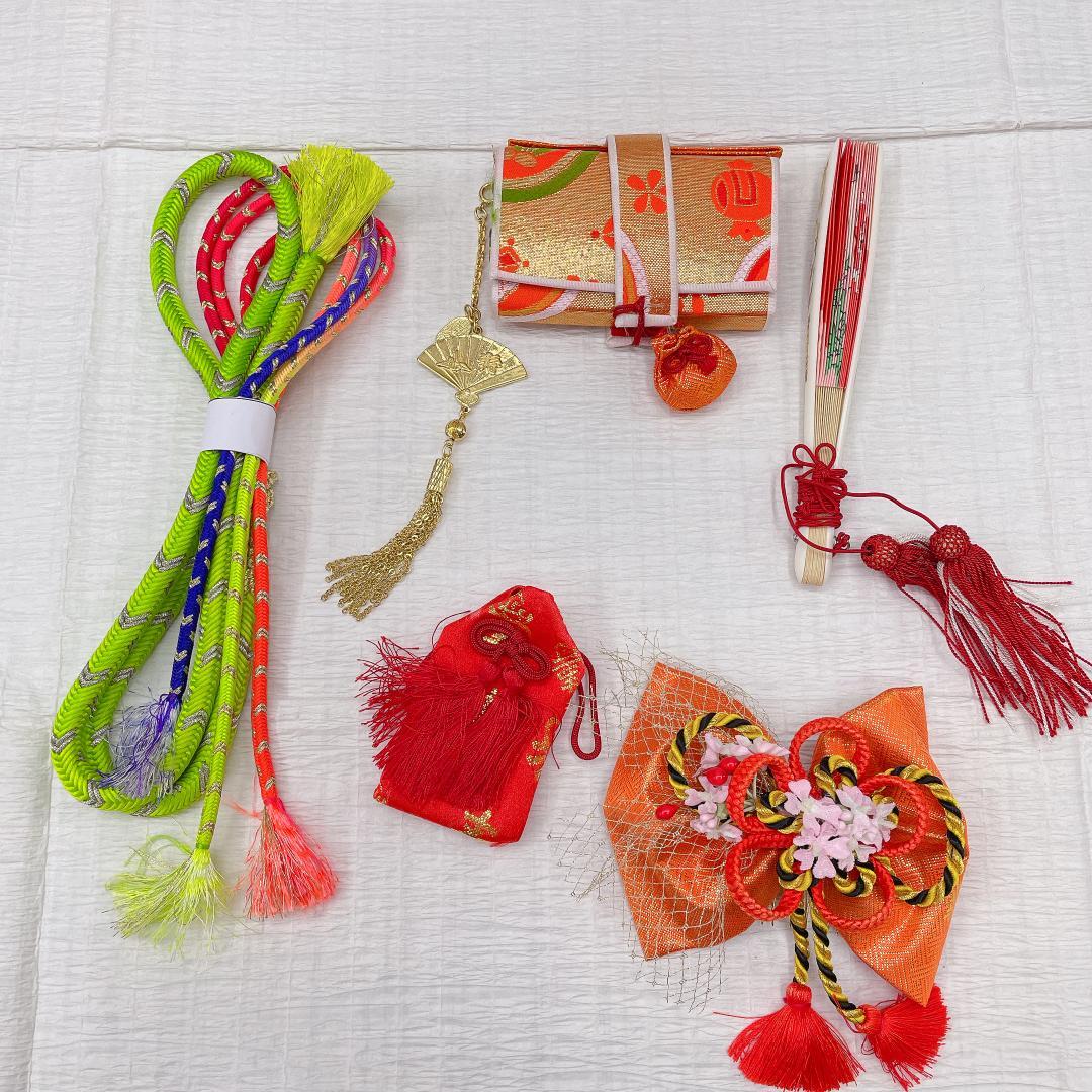 Ｙ★3464★ 女の子 七五三 飾り帯　はこせこセット 草履 女児 帯