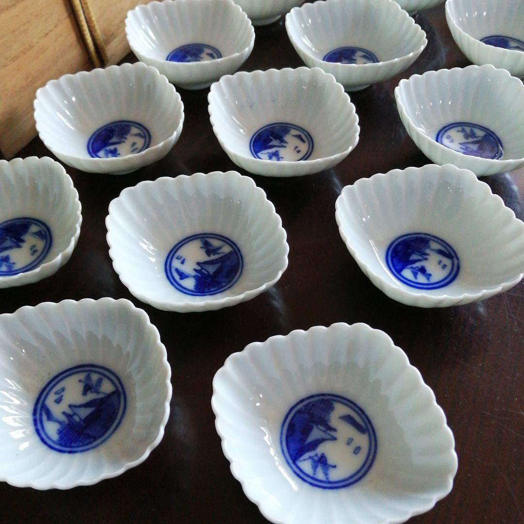 京焼　平安　菱形白磁手塩皿　19枚　8cm　明治～昭和初期