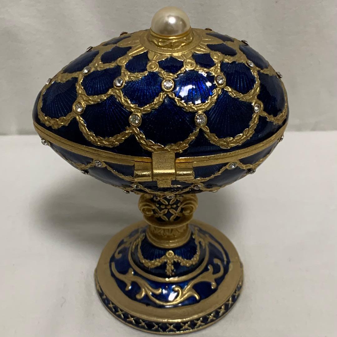 KRISCHERCO ジュエリーケース オルゴール付き ヴィンテージ品　ブルー