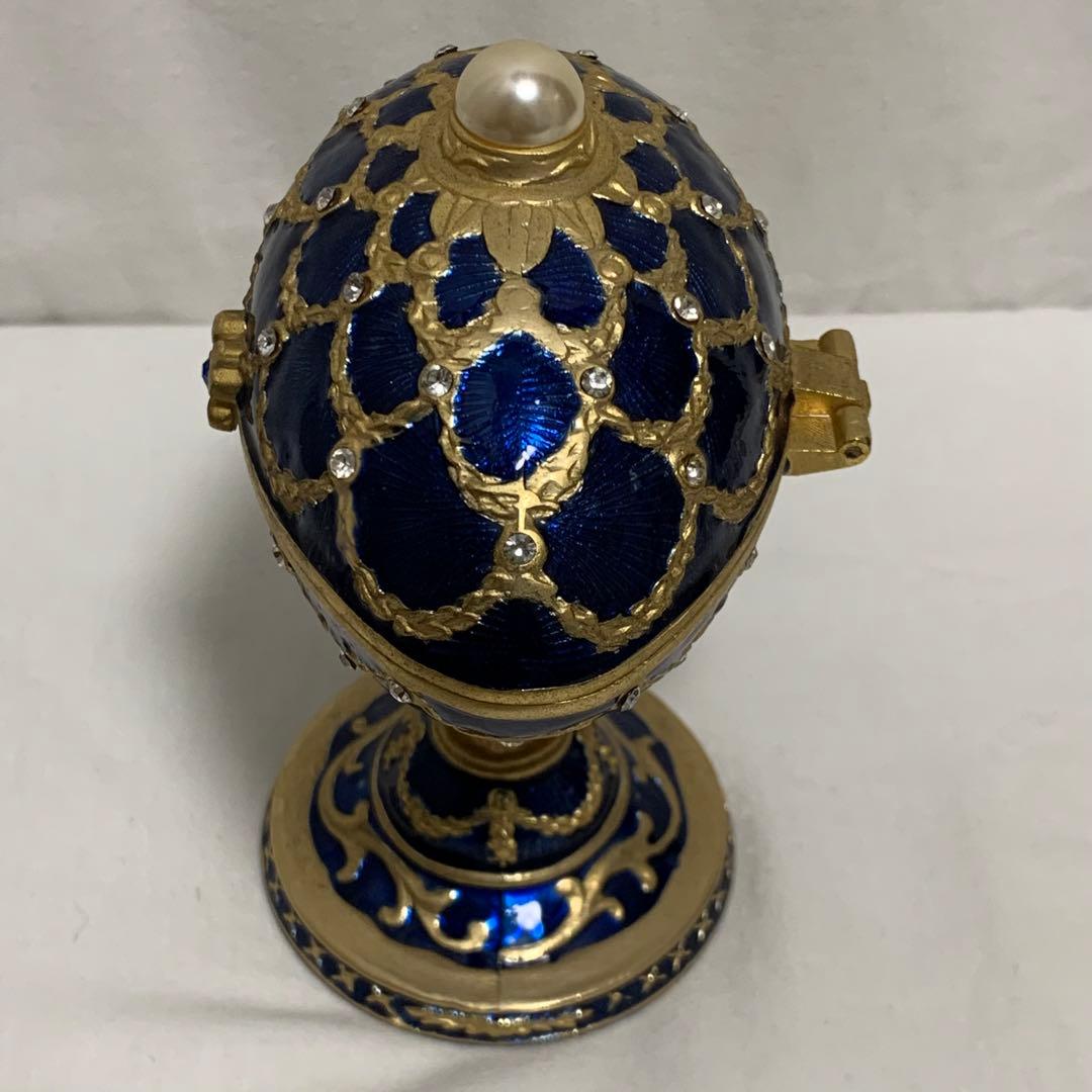 KRISCHERCO ジュエリーケース オルゴール付き ヴィンテージ品　ブルー