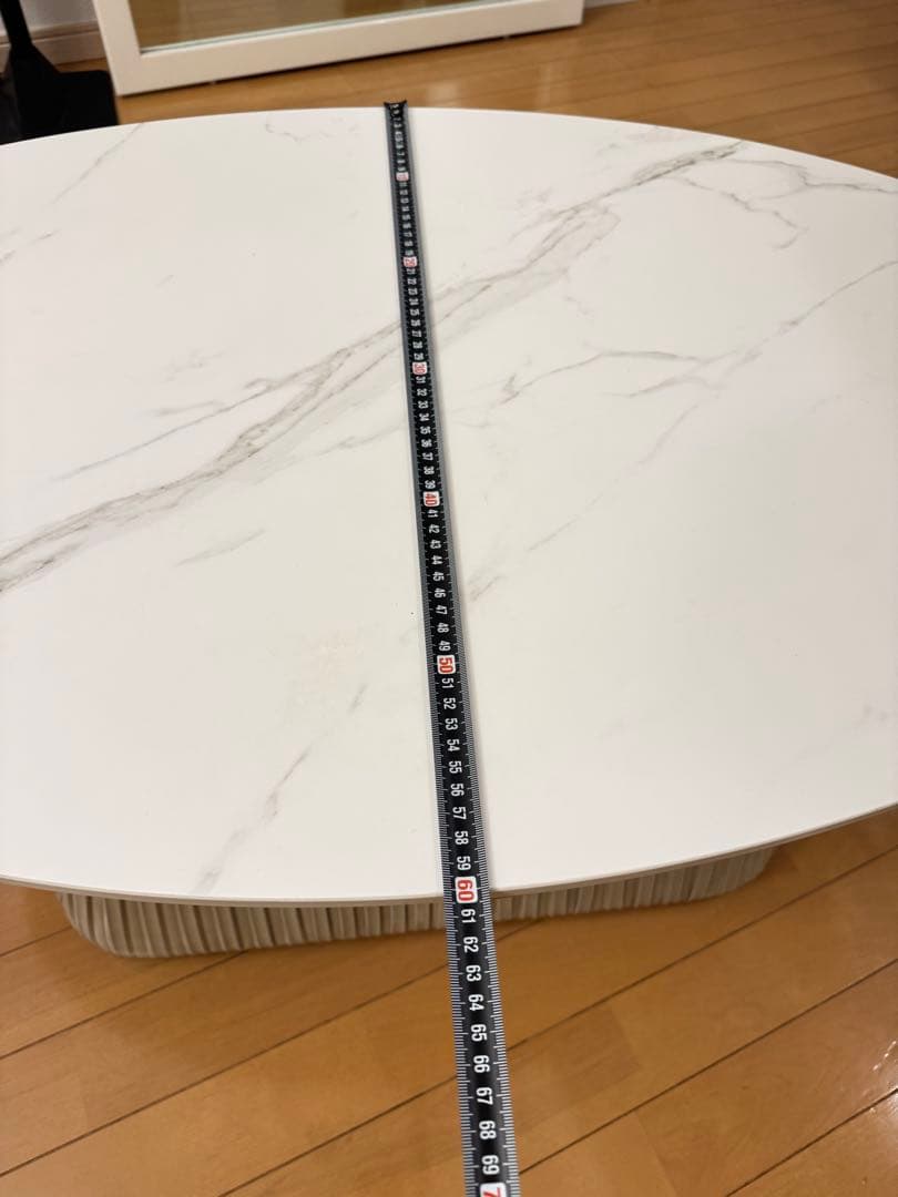 楕円形マーブル 大理石センターテーブル
