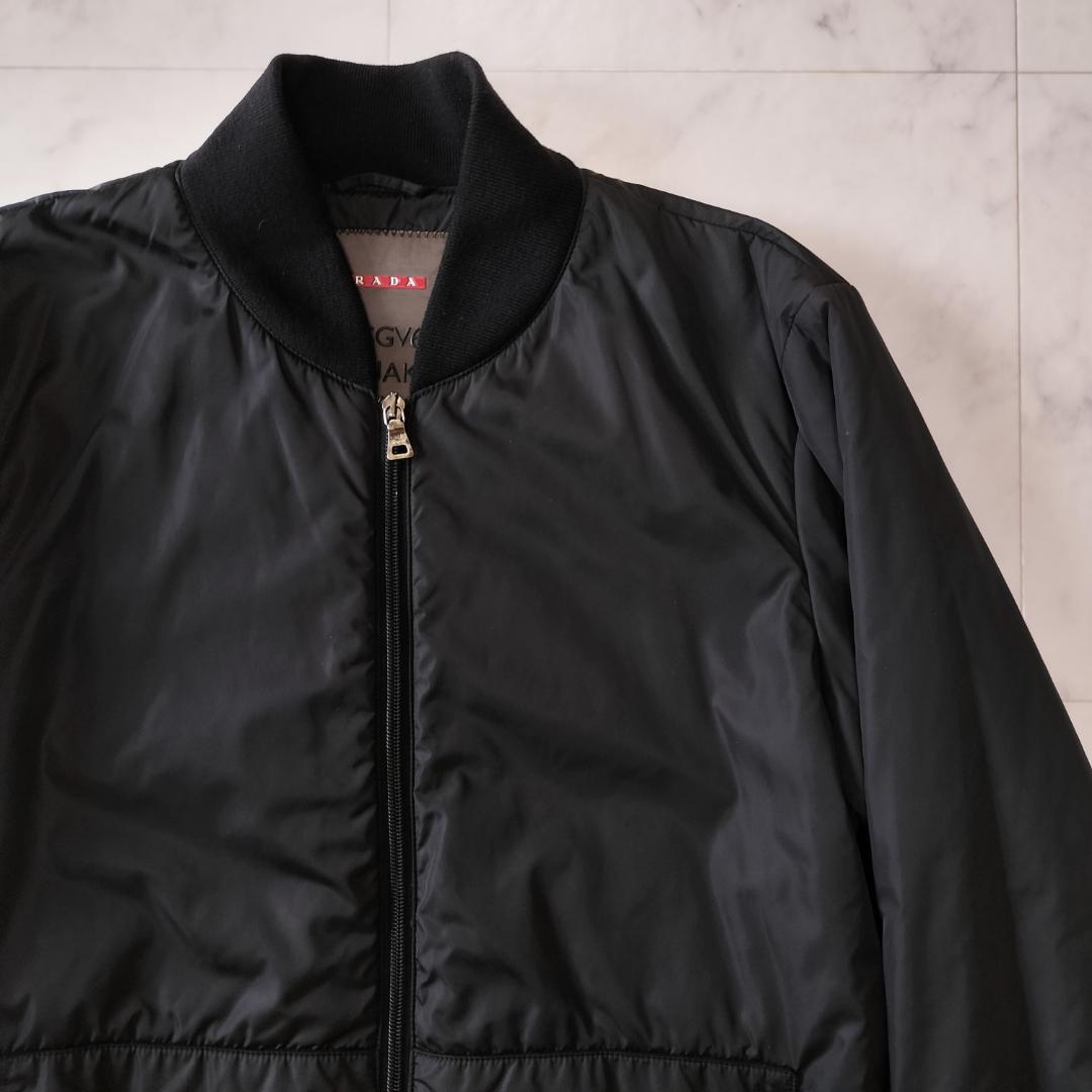 希少 00s プラダ レッドラインナイロンジャケット 46 PRADASPORT