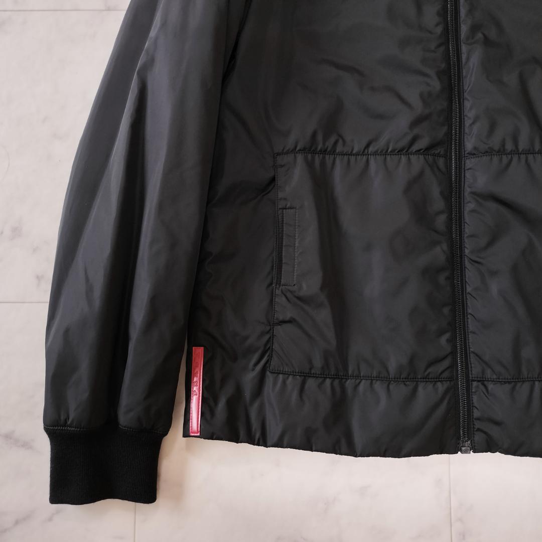 希少 00s プラダ レッドラインナイロンジャケット 46 PRADASPORT