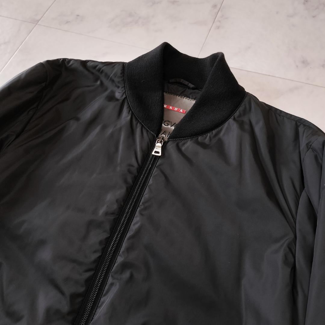 希少 00s プラダ レッドラインナイロンジャケット 46 PRADASPORT
