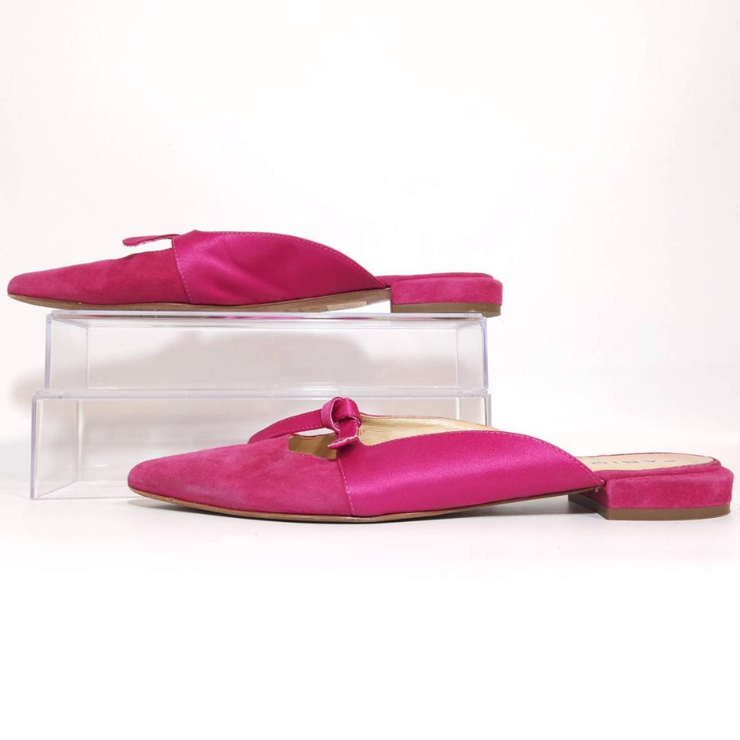 ファビオルスコーニ　リボンフラット　ミュール