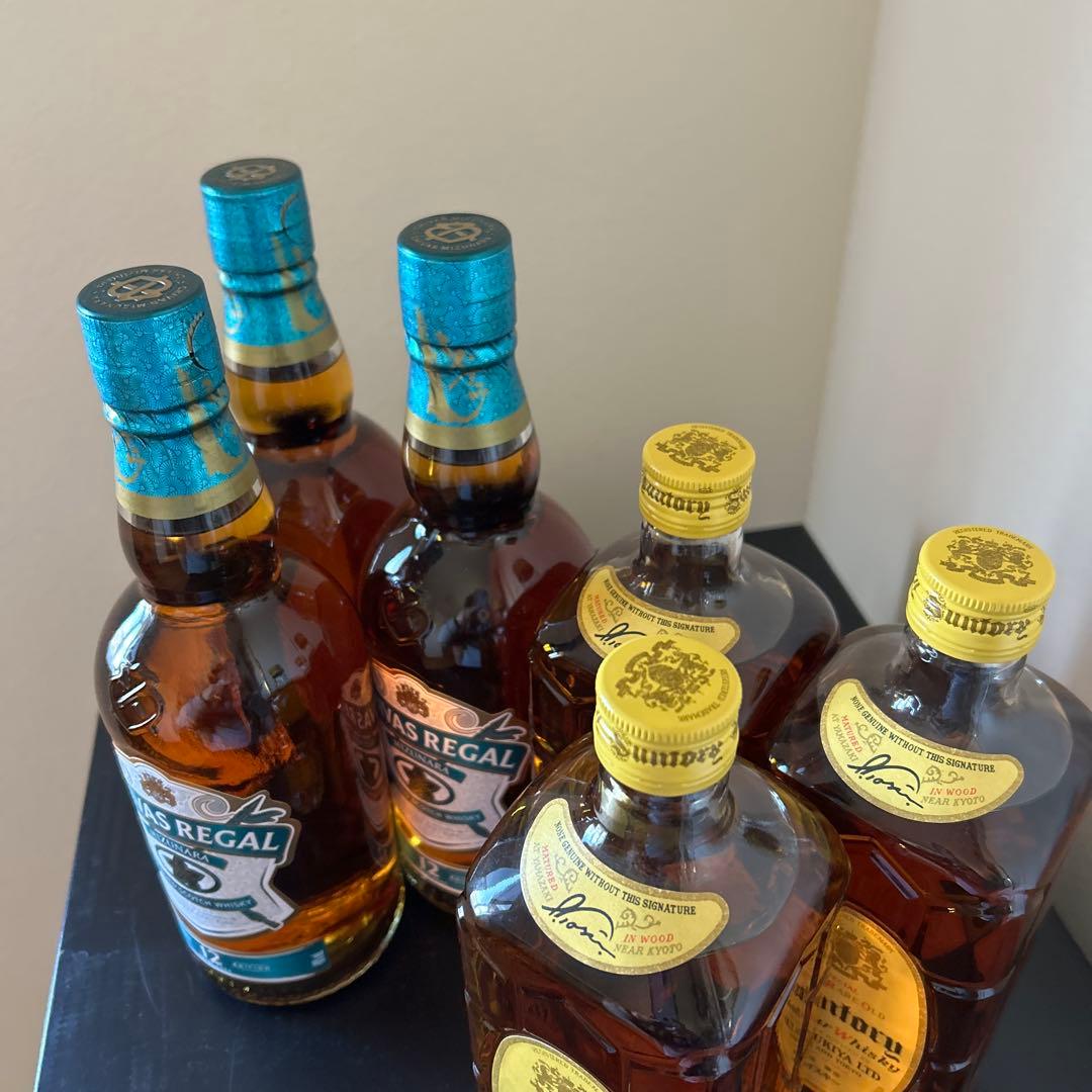 サントリー角復刻版3本とシーバスリーガルミズナラ12年3本の6本セット