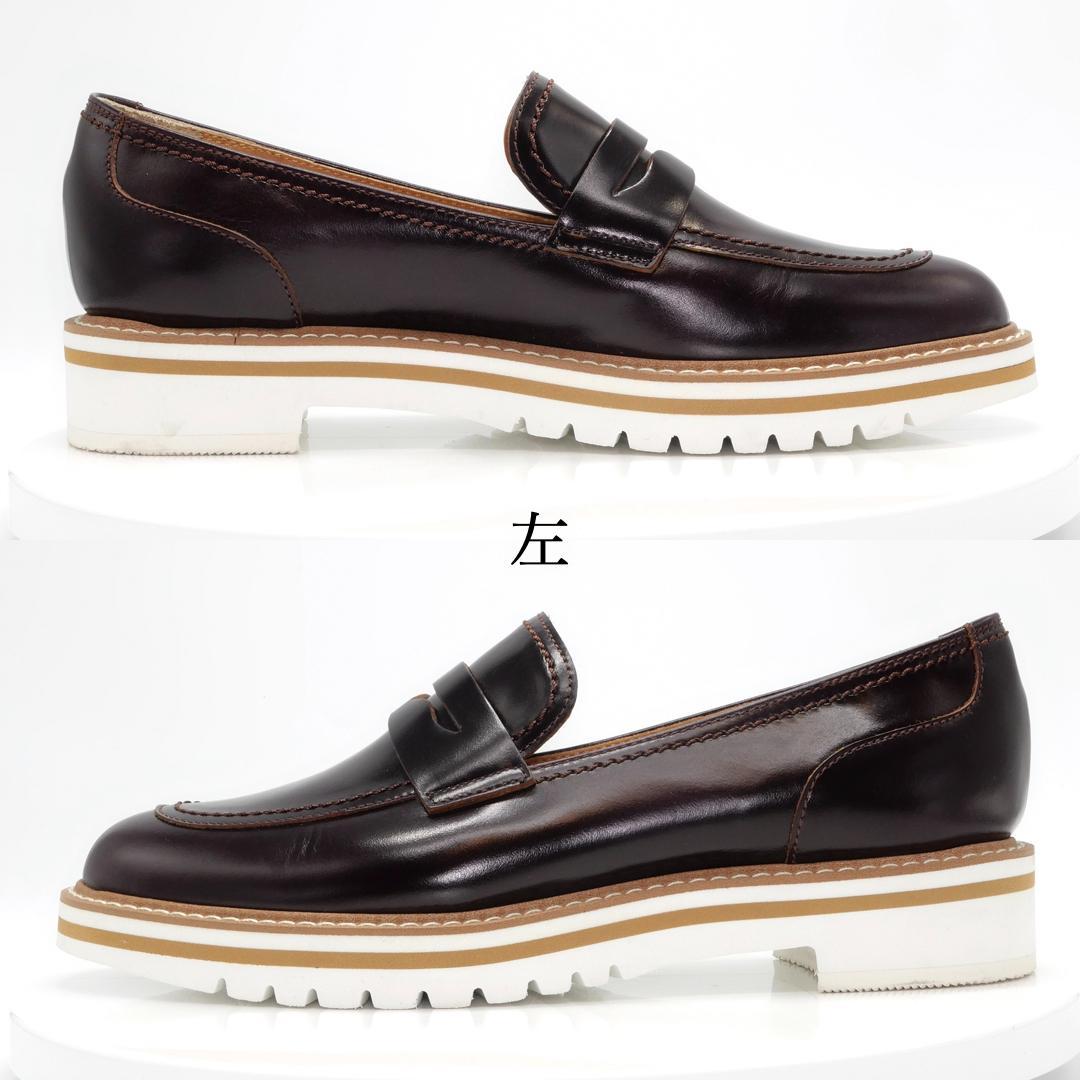 22.5　REGAL　リーガル　シューズ　厚底ローファー　ボルドー