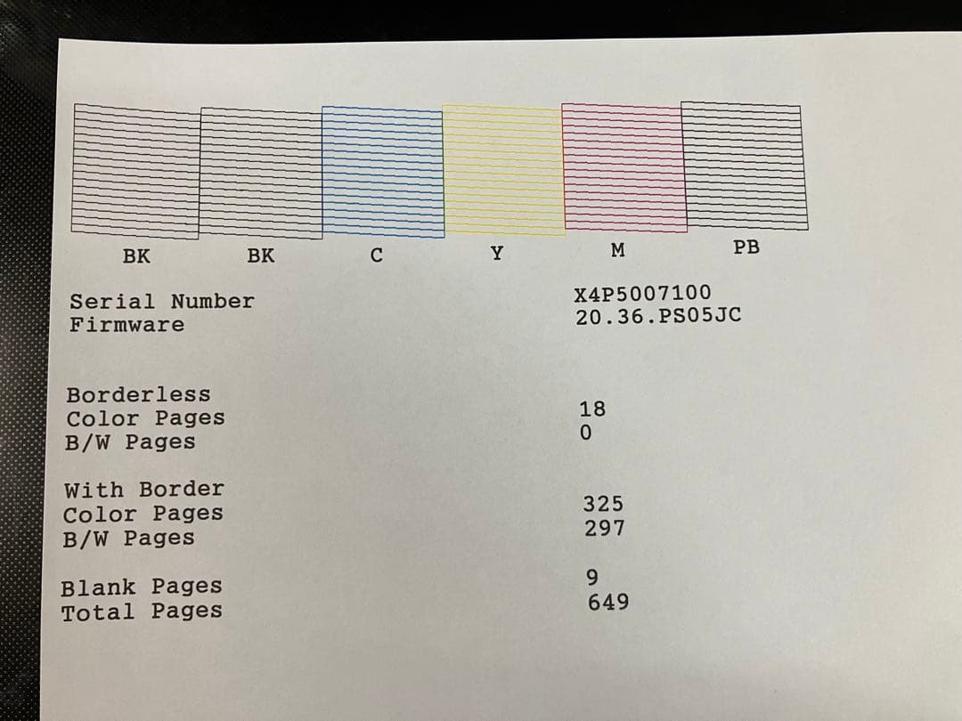 EPSON エコタンク搭載複合機EW-M970A3T総使用枚数649 訳あり