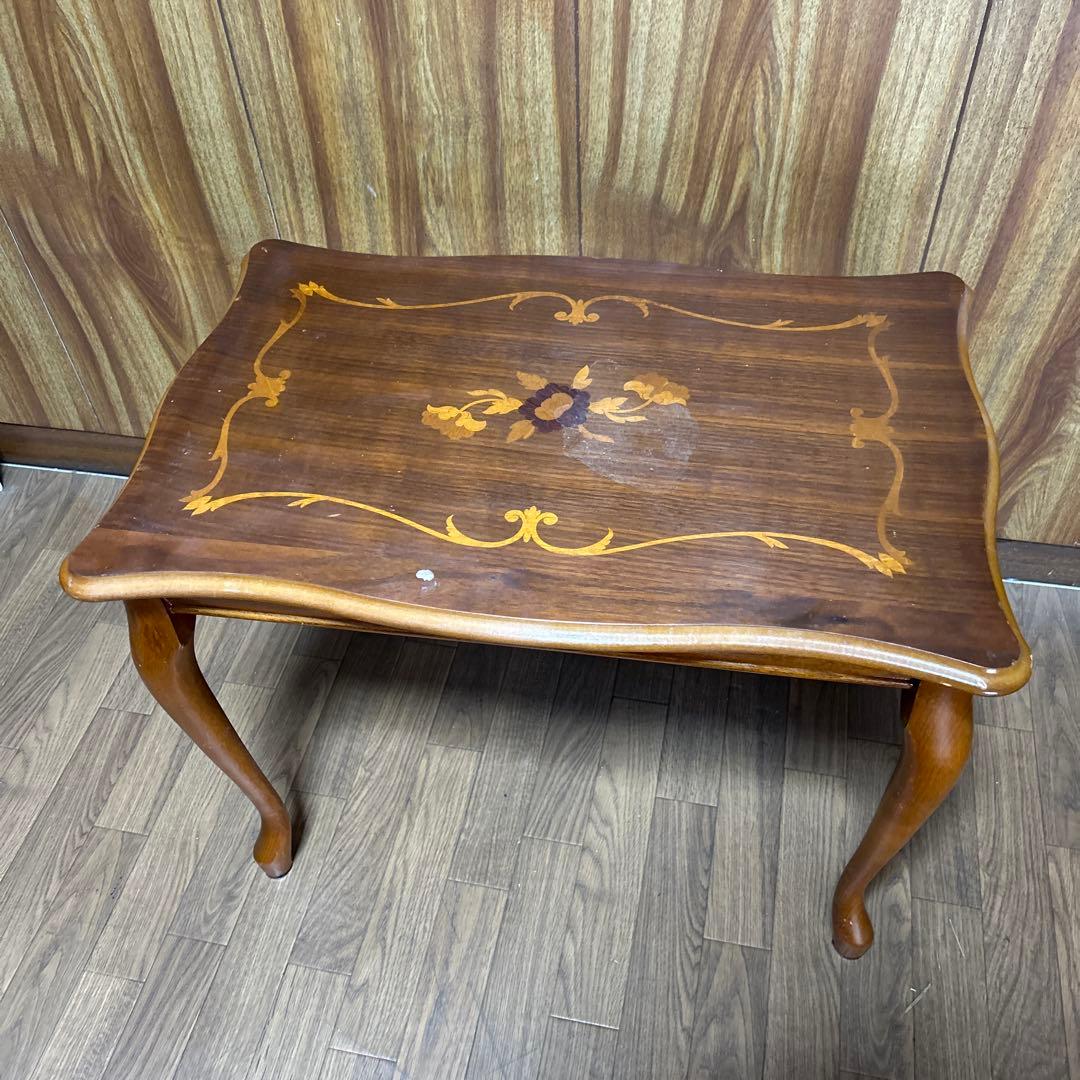 イタリア 象嵌 猫足　アンティーク ネストテーブル　　　　 3セット