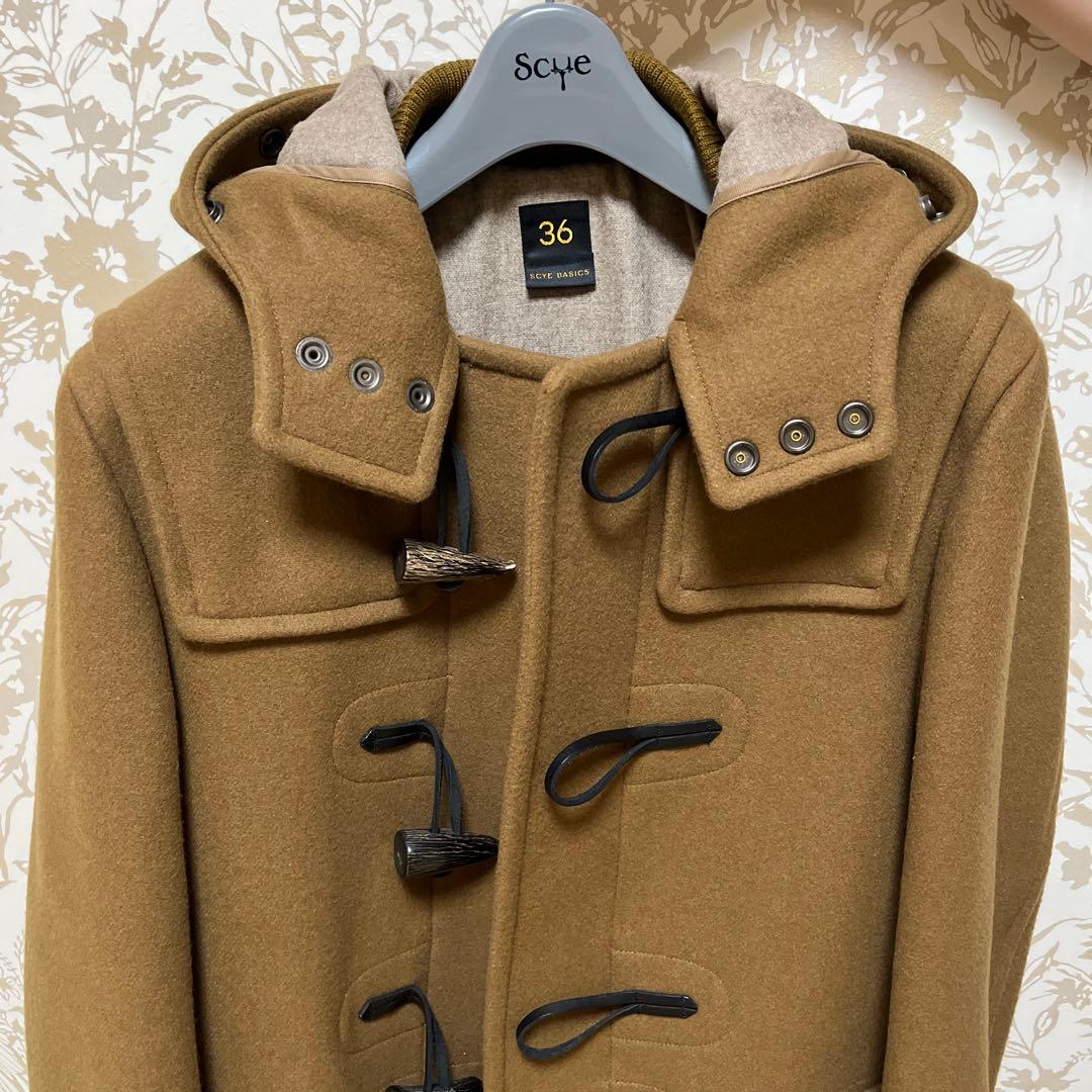 値下げ　未使用　SCYE サイ　ダッフルコート サイズ36 キャメル