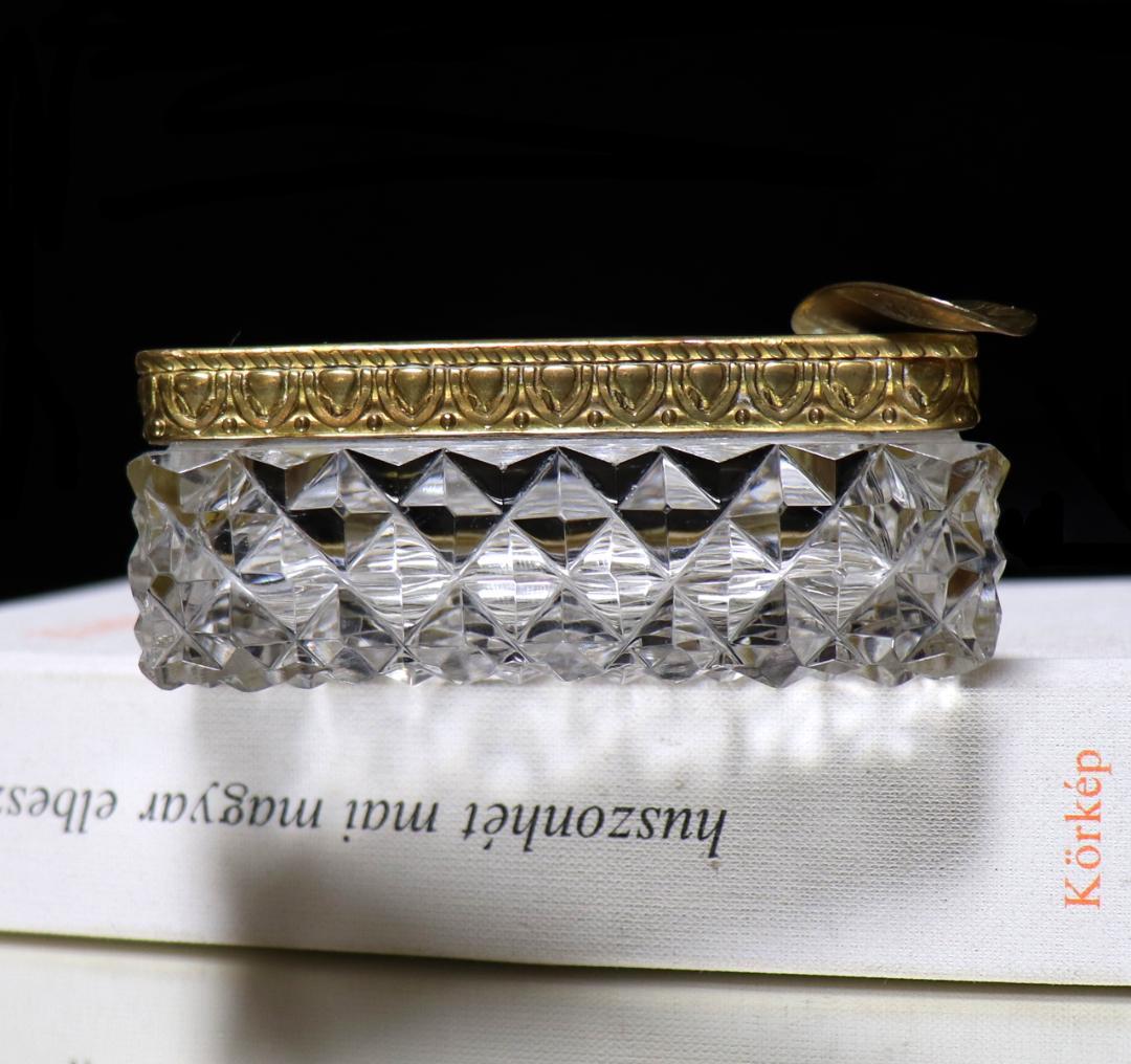 オールド・バカラ 珍品 1890年頃 大型 ブロンズ装飾灰皿 ディアマン ビゾー