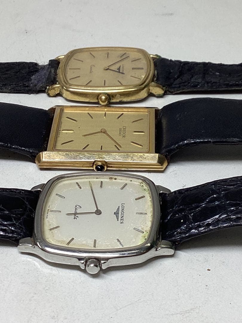 G*i様 ジャンク　LONGINES、SEIKO クォーツ 時計 金色 スクエア