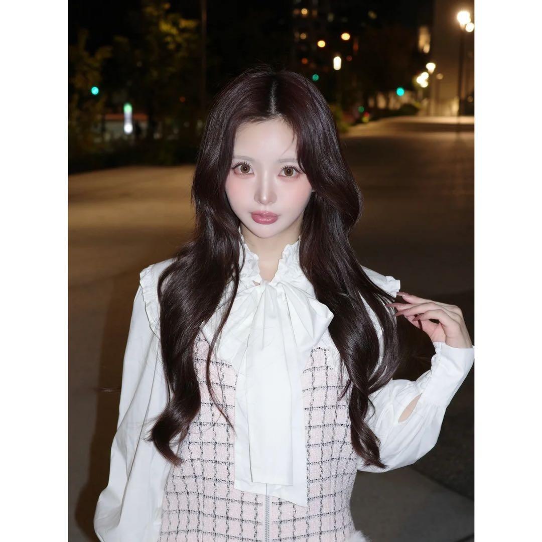 新品タグ付き ダーリッチ フロントファスナーツイードミニワンピース ピンク