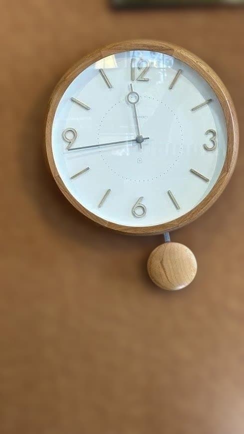 振り子時計　北欧　ナチュラル　木　ニュアンスカラー★振子＆２針モデル　掛時計