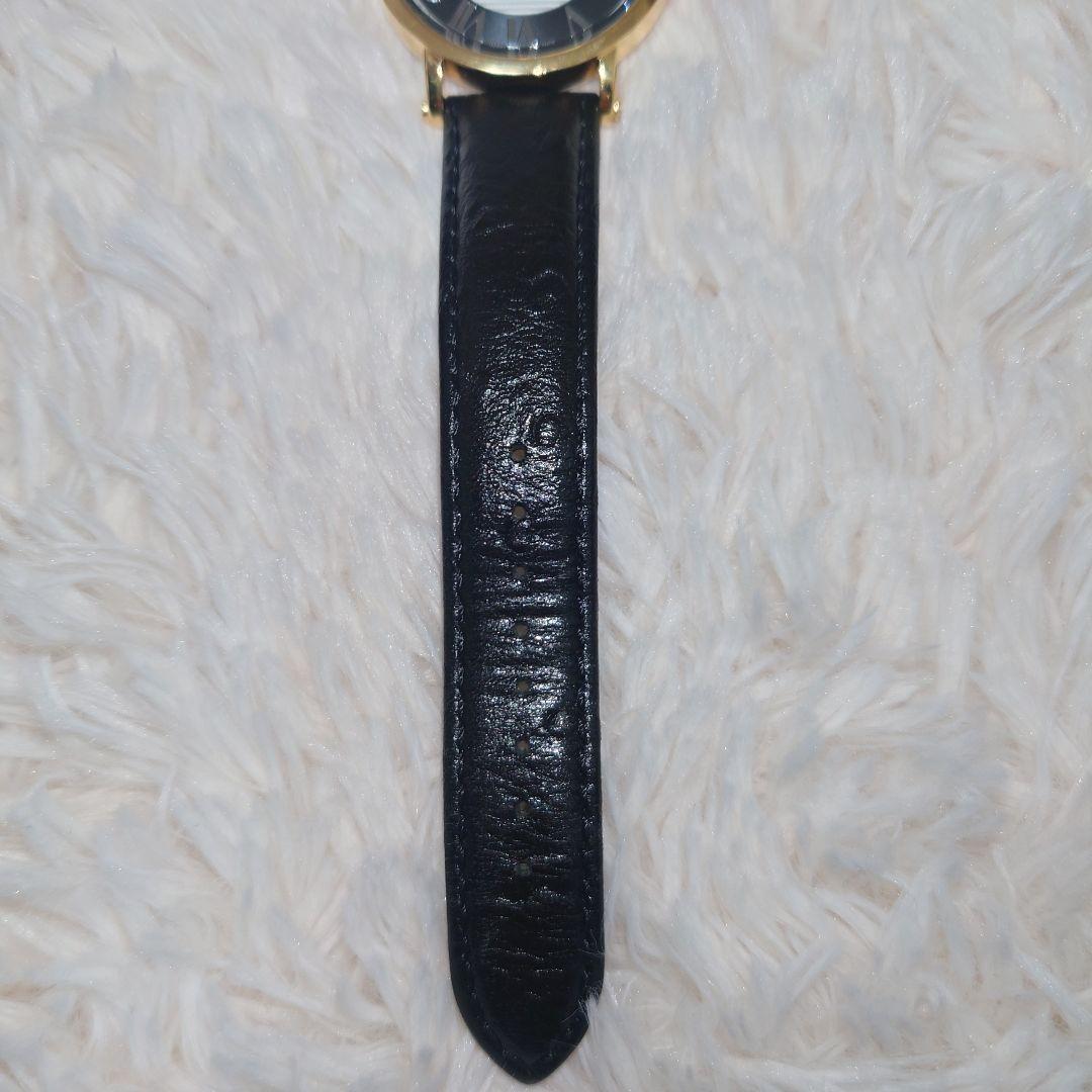 Vivienne Westwood 黒レザー腕時計 オーブ