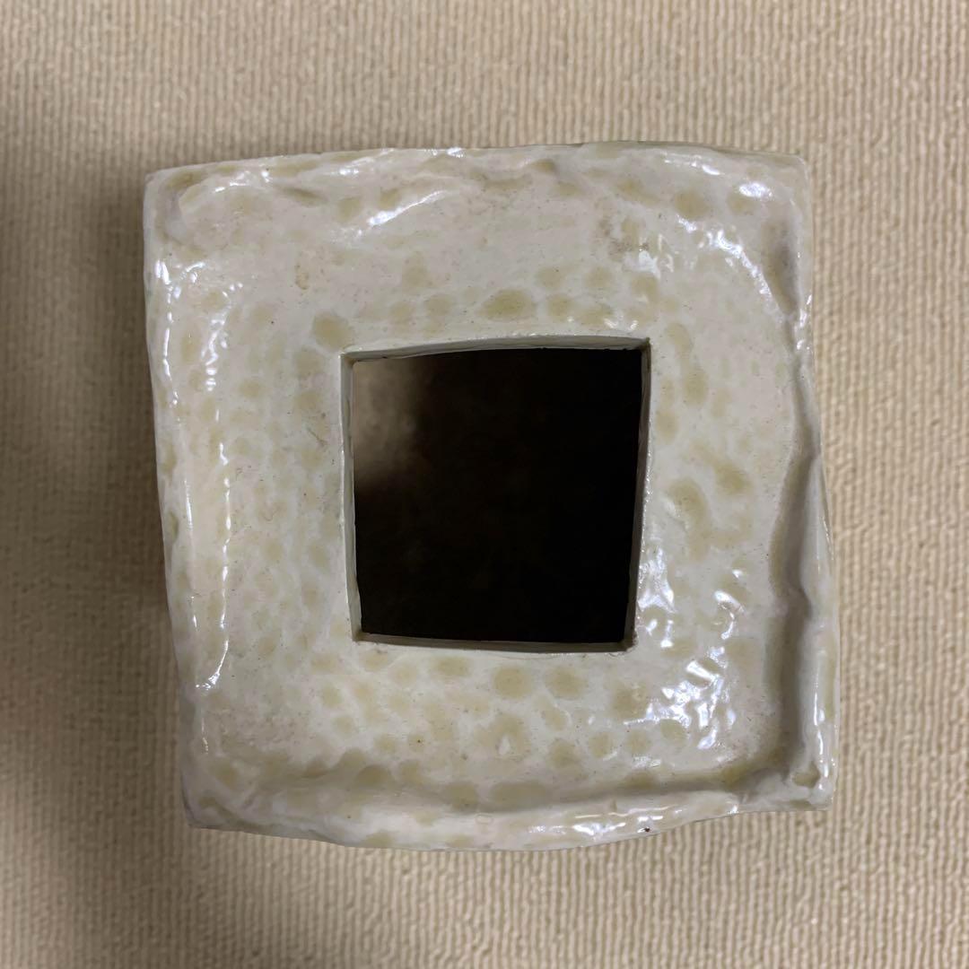 鈴木治 走泥社 白磁方壺 花生 花入