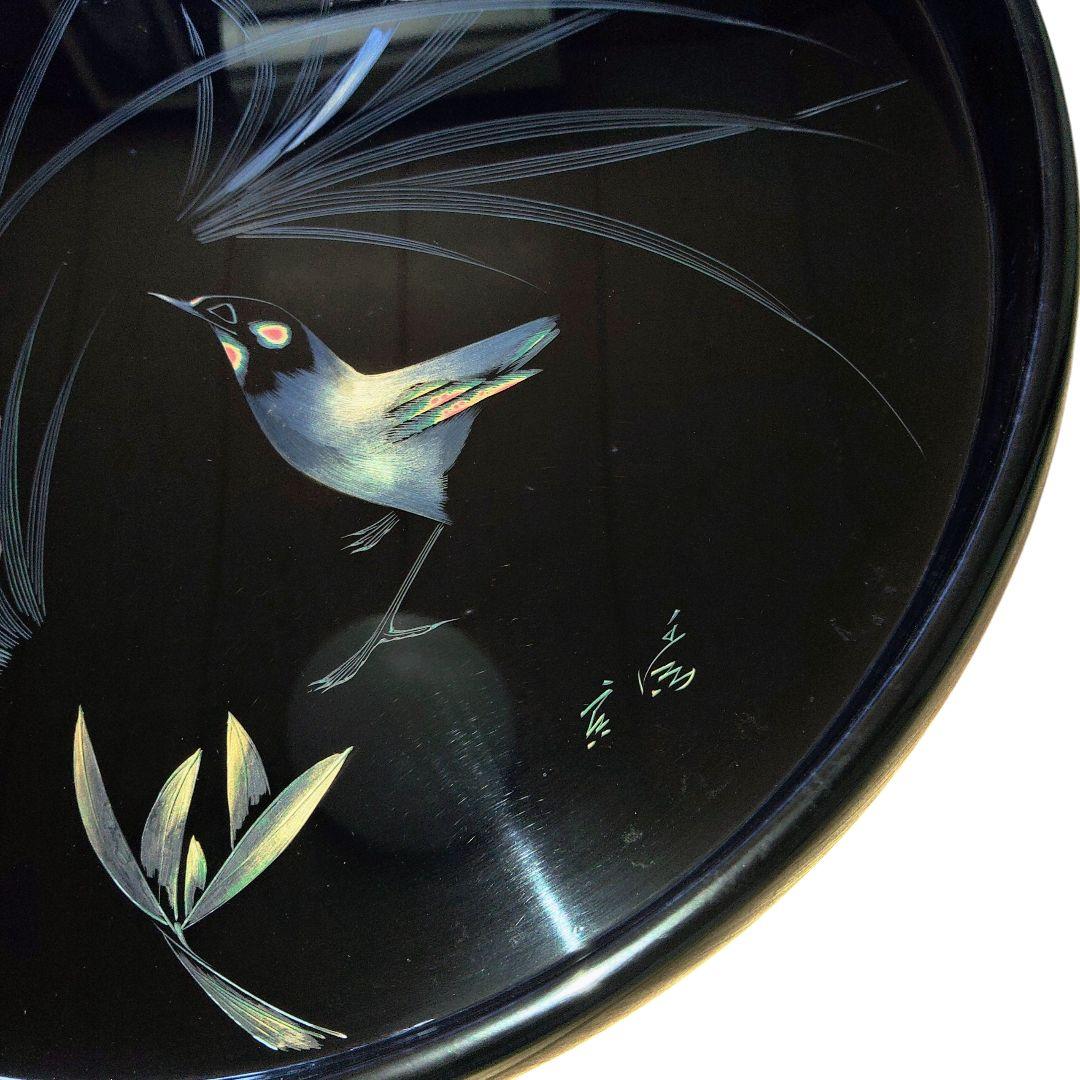 越後村上漆器　無形文化財　小野為朗　彫漆三彩塗茶櫃　茶道具　上手　茶器　茶櫃