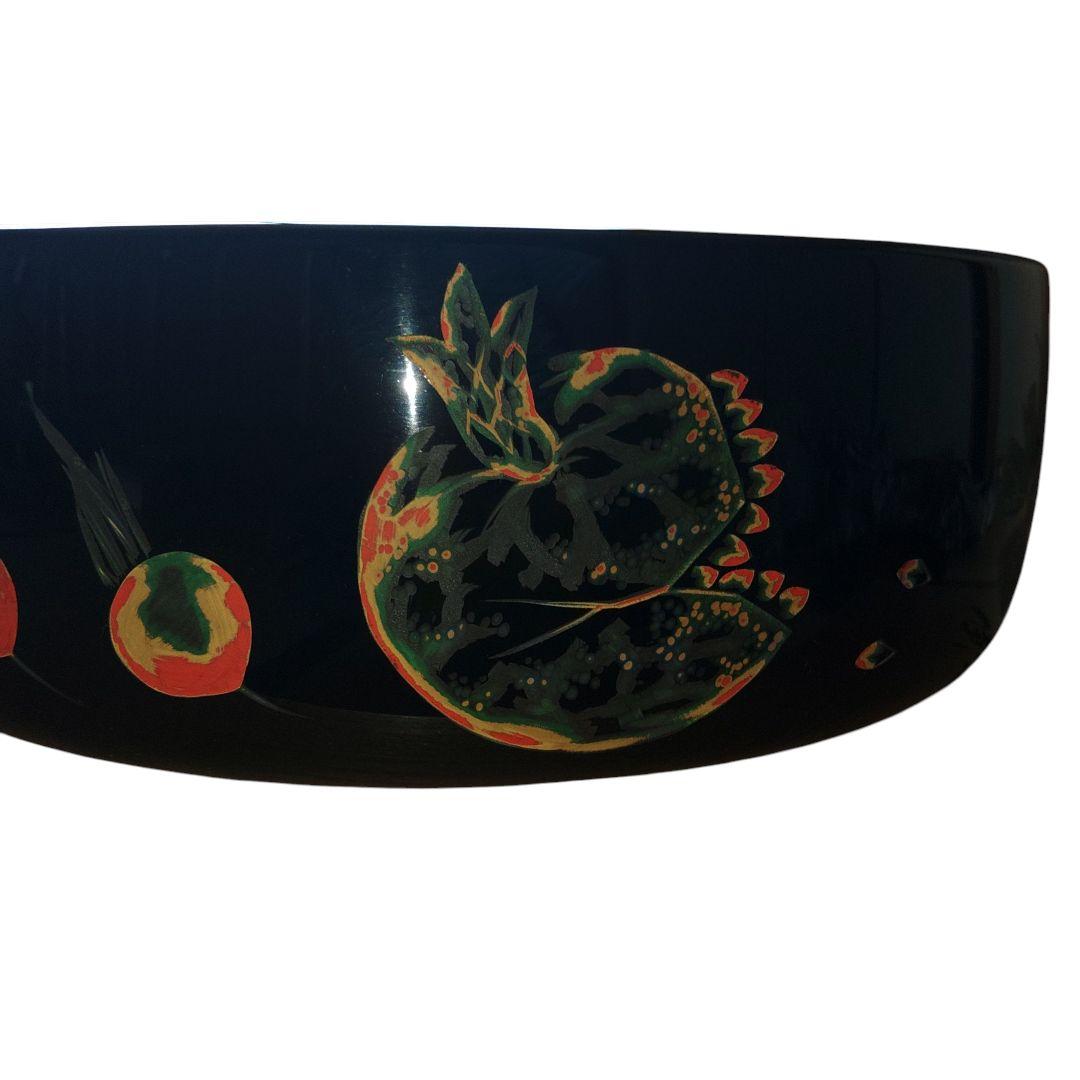 越後村上漆器　無形文化財　小野為朗　彫漆三彩塗茶櫃　茶道具　上手　茶器　茶櫃