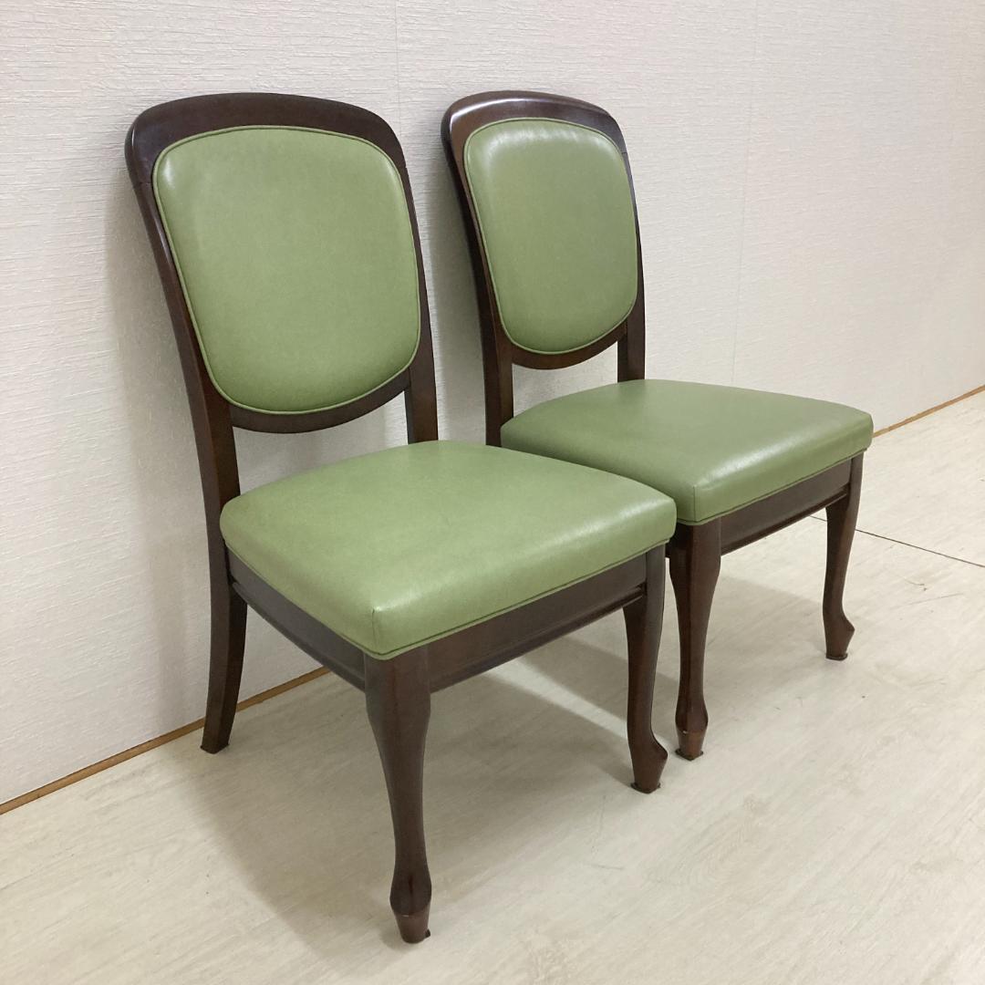 【マルニ】ダイニングチェア　猫脚　２脚セット