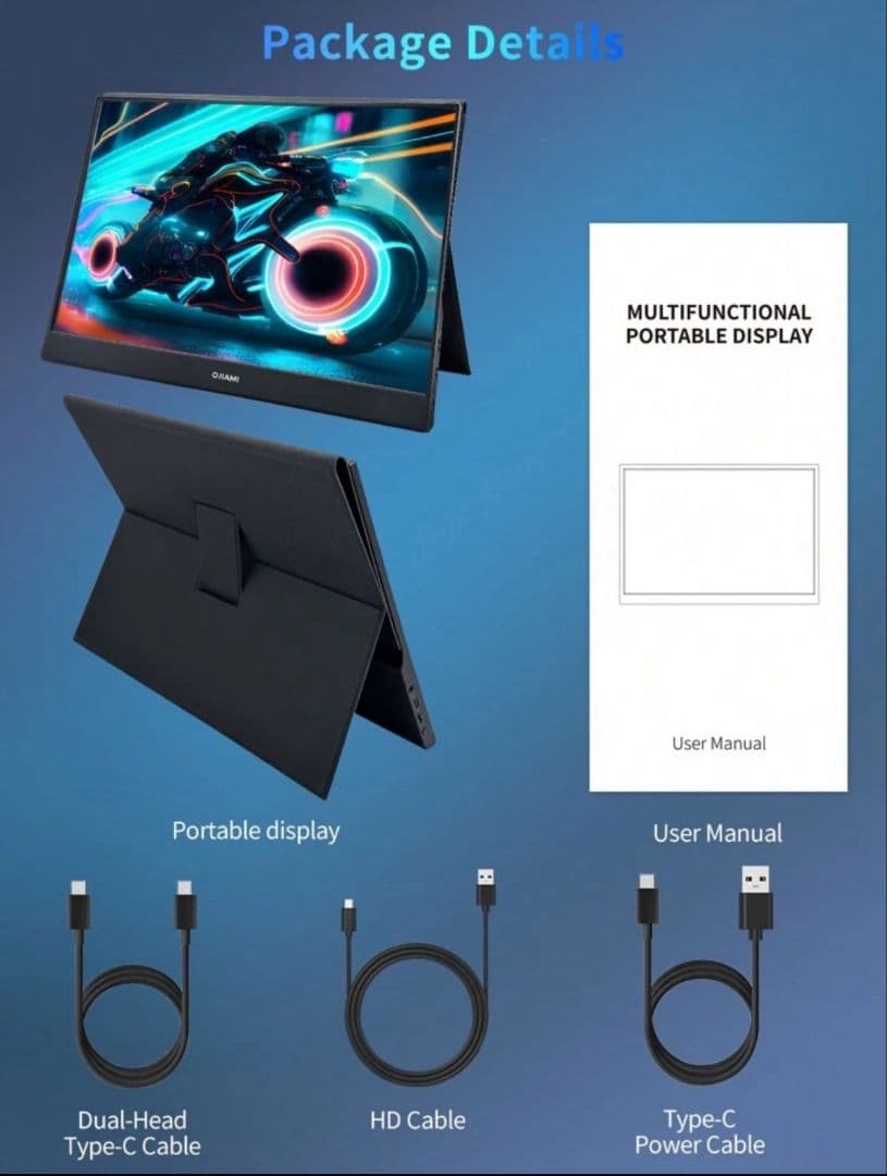 OJIAMI 1920*1080ポータブルモニター