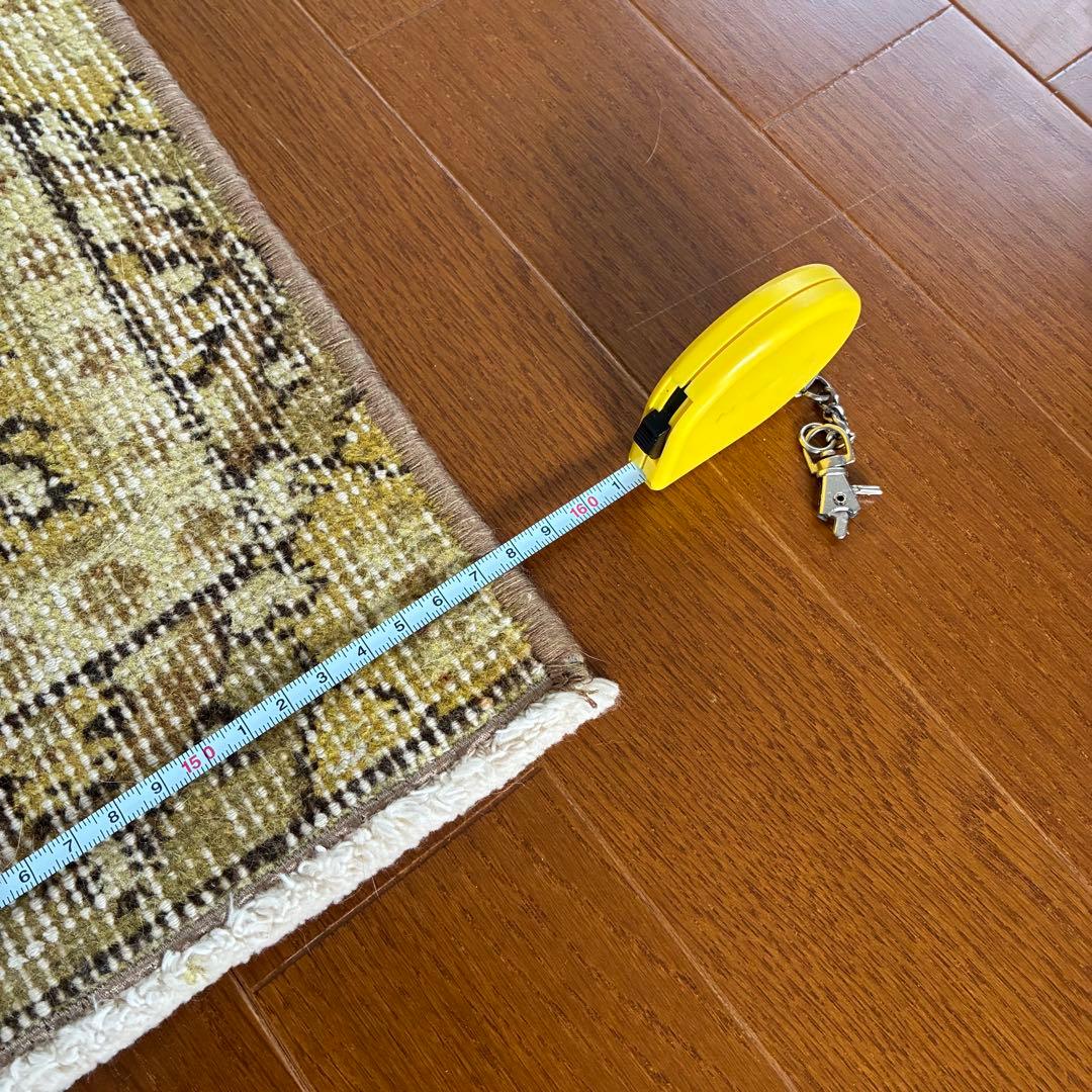 大判イエロー　ヴィンテージラグ　158×276