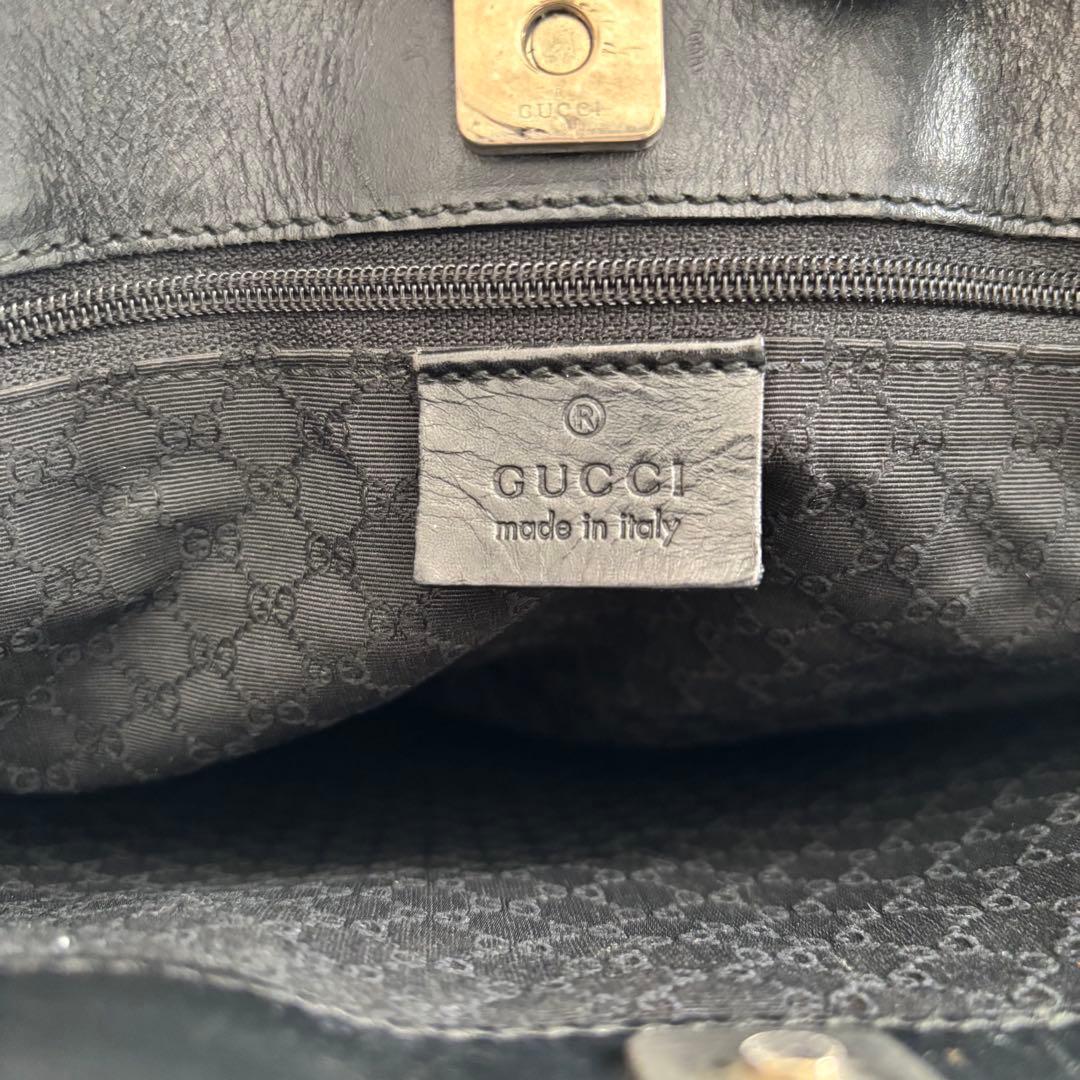 GUCCI グッチ レザー ビジネスバッグ ブラック 本革 黒 鞄 メンズ