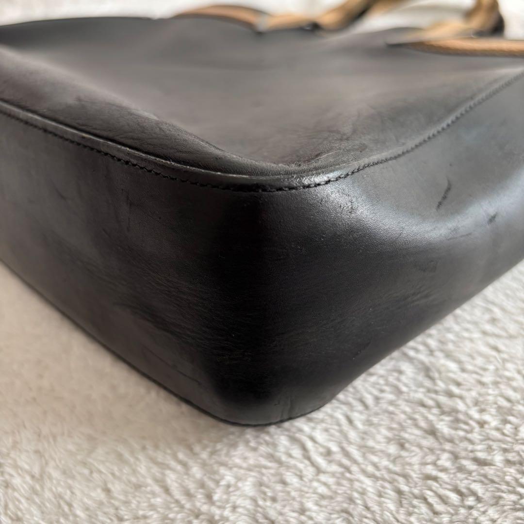 GUCCI グッチ レザー ビジネスバッグ ブラック 本革 黒 鞄 メンズ