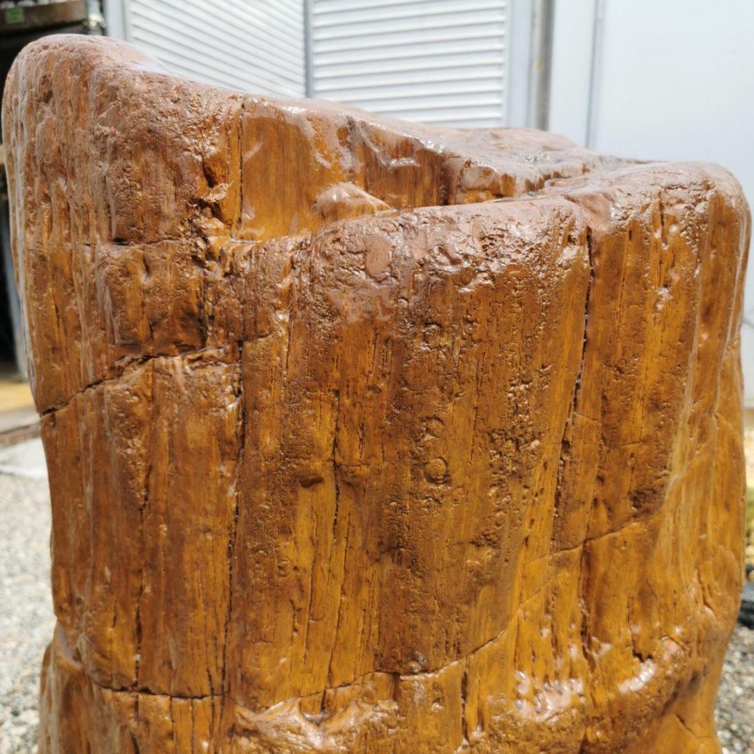 インドネシア産　珪化木　255キロ　木化石　庭石　鑑賞石　石　置物　オブジェ