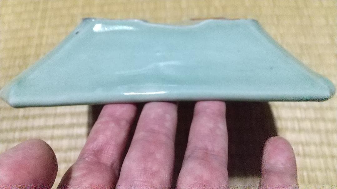 珍！青磁　四方皿（21cm）美品　初期伊万里・波佐見焼・その他国焼き