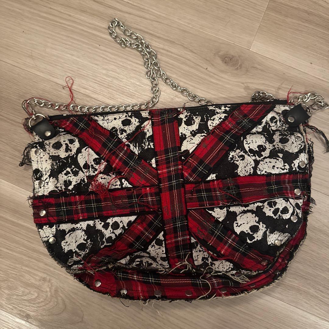 MADPUNKS★パンクスタイル スカルデザイン ショルダーバッグ