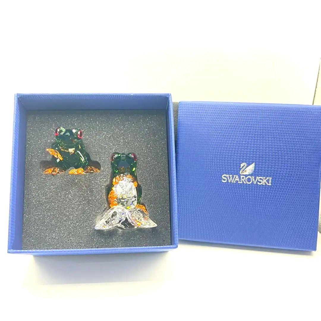 希少 元箱付☆スワロフスキー FROGS フロッグ カエル ミラー台座付