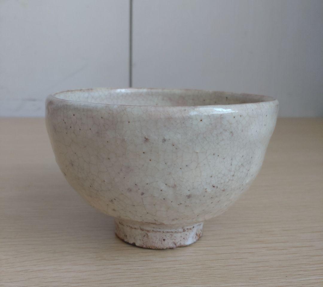 【萩焼】十二代　田原陶兵衛　貫入　茶碗　県無形文化財保持者　斗々屋　堅手　玉子手
