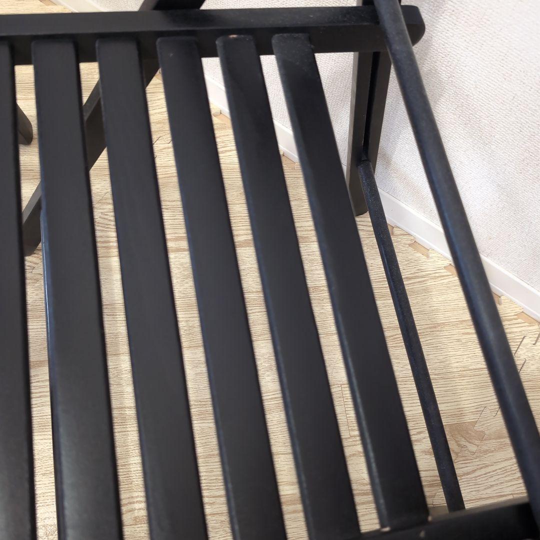 【IKEA イケア】FRÖSVI 木製 折りたたみイス ブラック×4脚