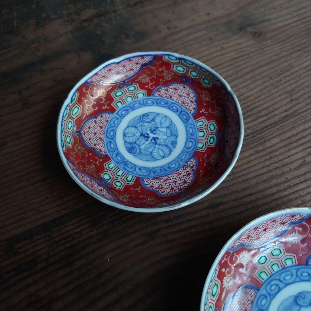 【ご成約】古伊万里 赤絵金彩 花文 なます皿と骨董の器 おまとめ