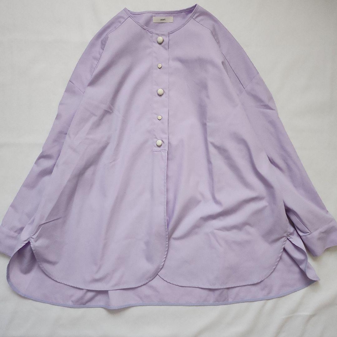 美品❤ヨリyori 　キャンディボタンシャツ　 ライトパープル