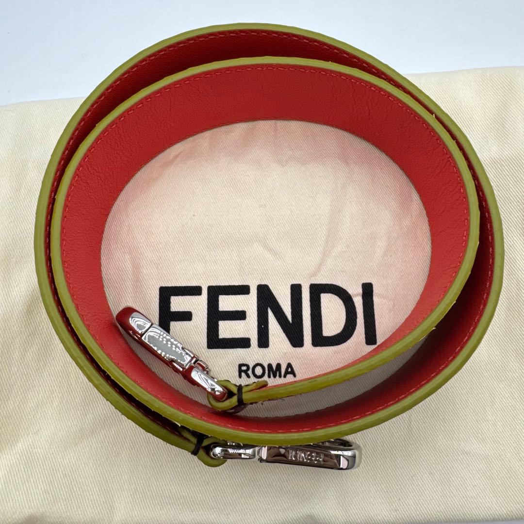 【保管袋付き】FENDI ショルダーストラップ　ストラップユー　パイソン　美品