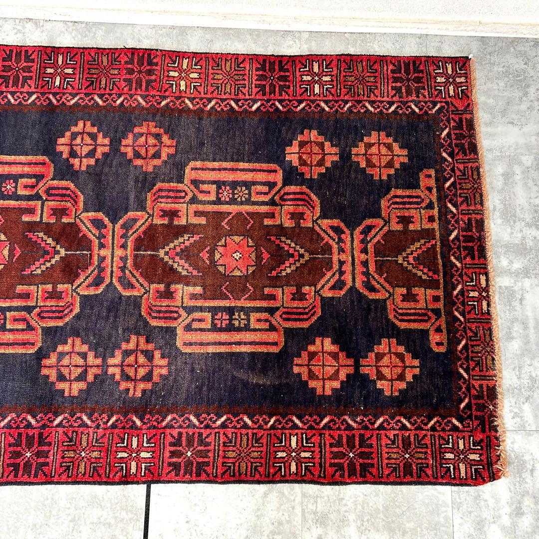 【1980's vintage】 バルーチ族 トライバルラグ